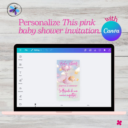Pink Baby Shower Digital Invitation