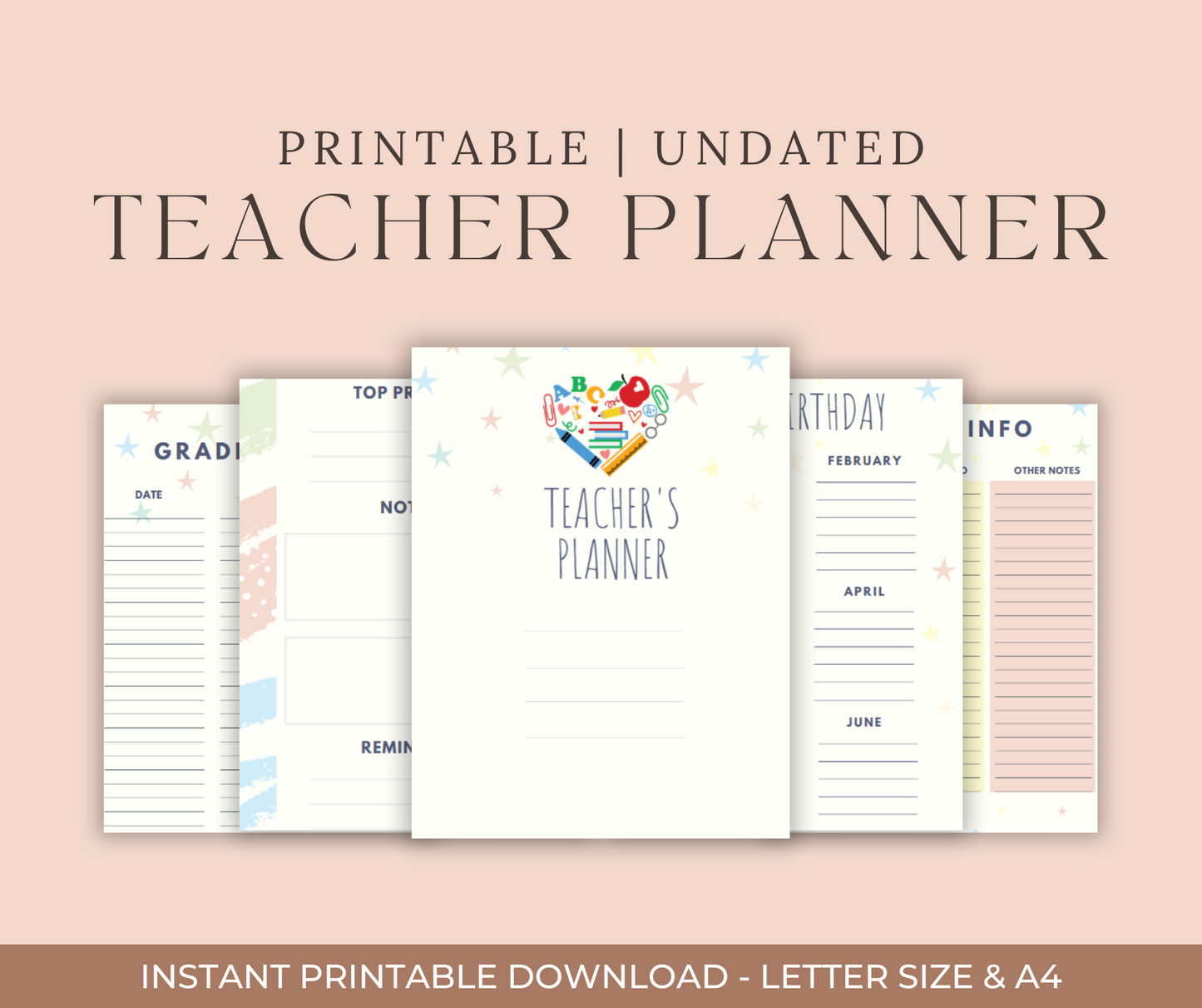 Digital Heart Planner for Teachers